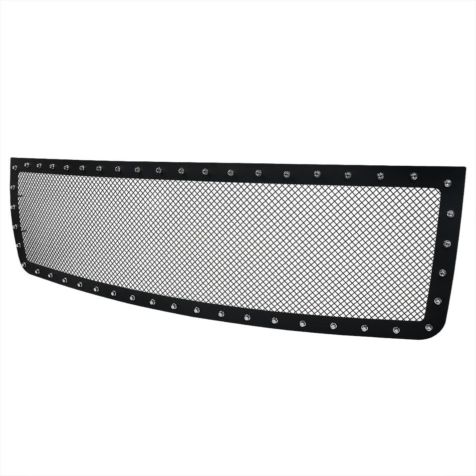 2007-2013 GMC Sierra 1500 NBS Rivet Style Black Stainless Steel Mesh Grille Insert
