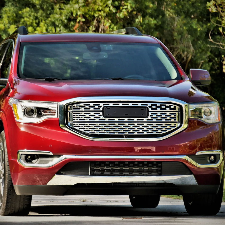 2017-2019 GMC Acadia Chrome Denali Style Mesh Front Upper Hood Grille