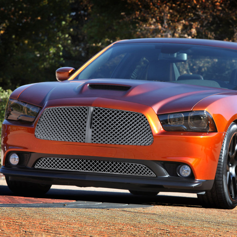 2011-2014 Dodge Charger Chrome ABS Front Lower Mesh Grille
