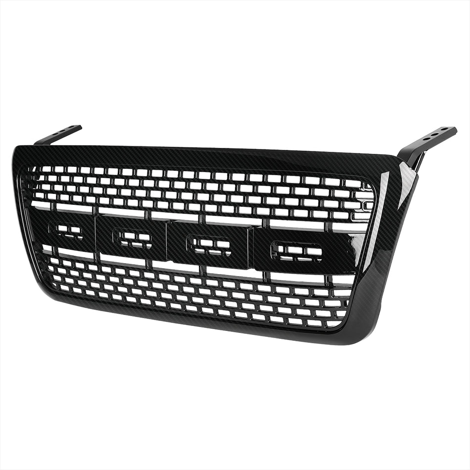 2004-2008 Ford F-150/ 2006-2008 Lincoln Mark LT Raptor Style Carbon Fiber Look ABS Grille