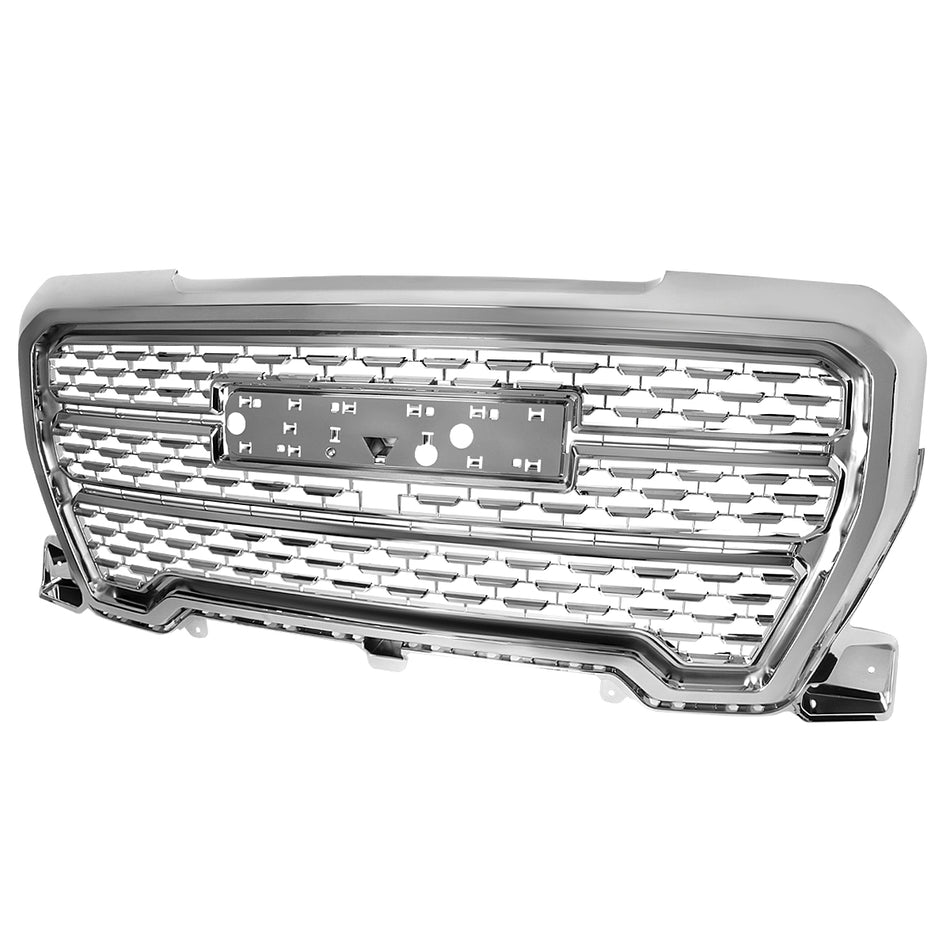 2019-2021 GMC Sierra 1500 Chrome Denali Style Mesh Front Upper Hood Grille