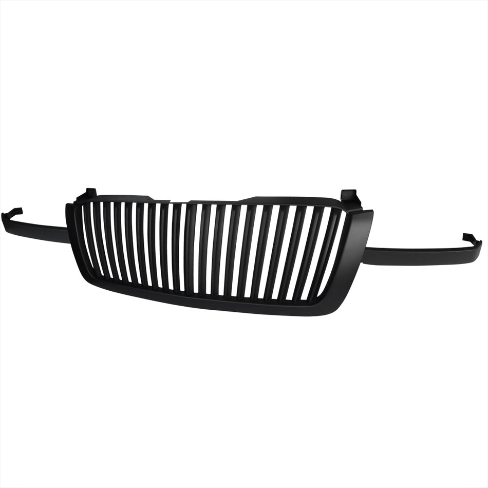 2003-2006 Chevrolet Silverado/Avalanche Matte Black ABS Conversion Vertical Grille