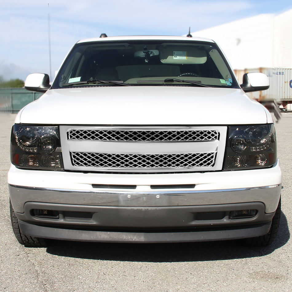 1999-2002 Chevrolet Silverado Chrome ABS V2 Honeycomb Mesh Grille