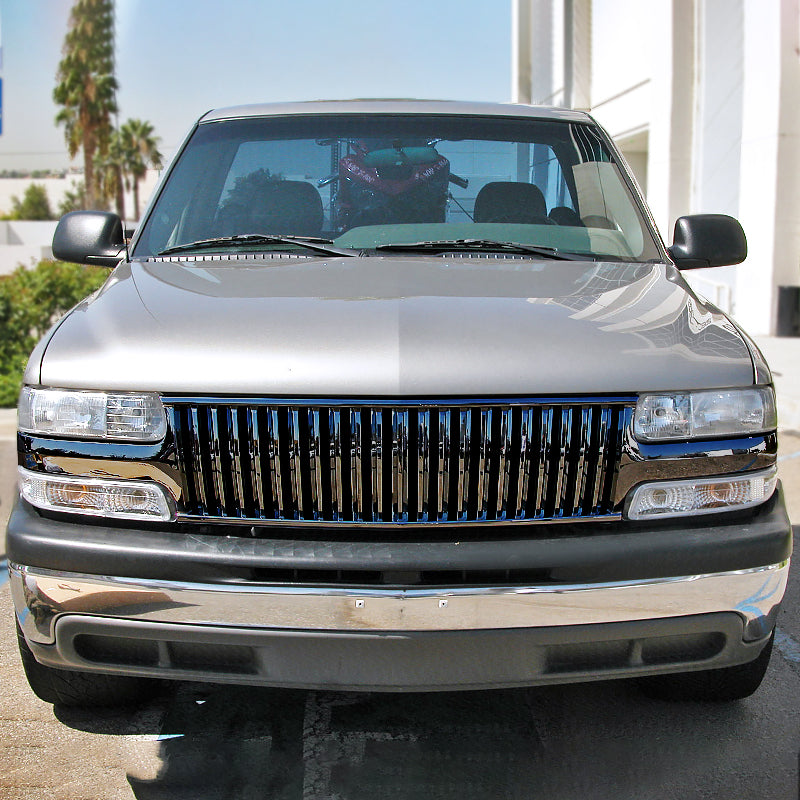 1999-2006 Chevrolet Silverado Silverado/Tahoe/Suburban Glossy Black ABS Vertical Grille