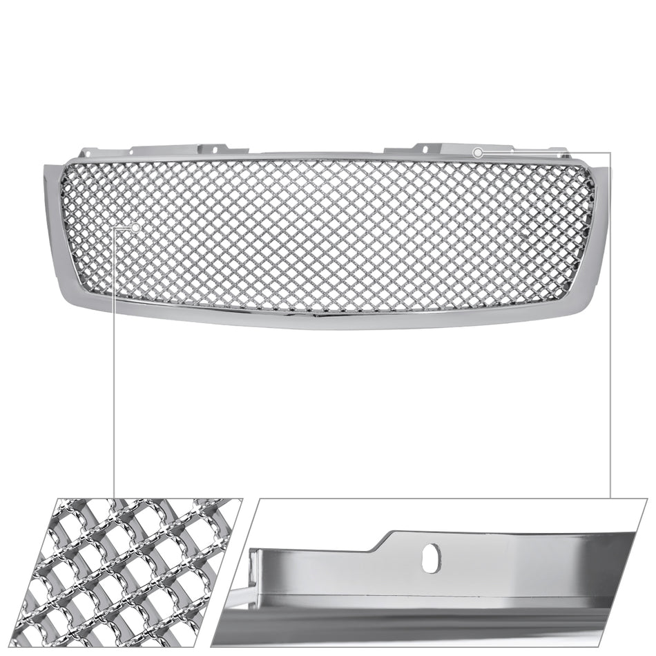 2007-2013 Chevrolet Avalanche/ 2007-2014 Tahoe Suburban Chrome ABS Honeycomb Mesh Grille