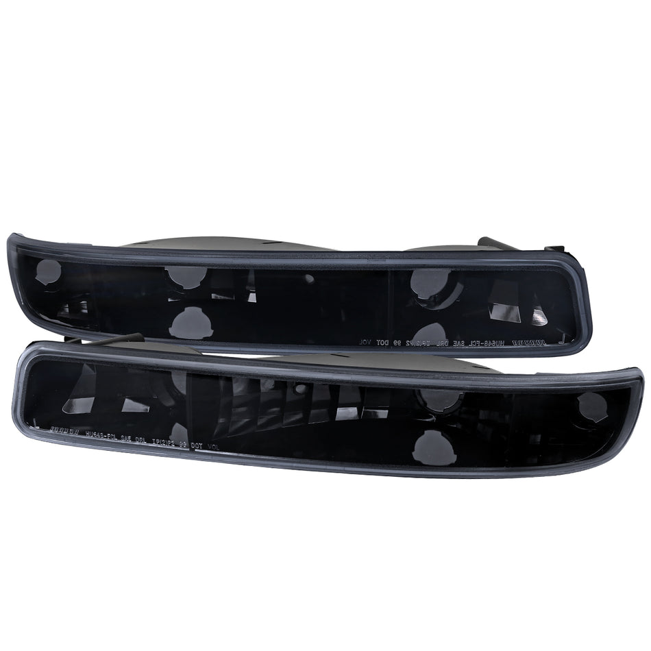 1999-2007 GMC Sierra/Yukon/Yukon XL Bumper Lights (Glossy Black Housing/Smoked Lens)