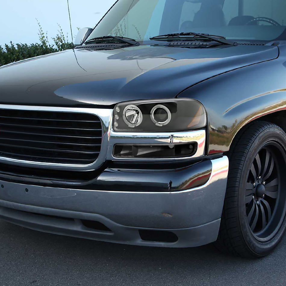 1999-2007 GMC Sierra/Yukon/Yukon XL Bumper Lights (Matte Black Housing/Clear Lens)