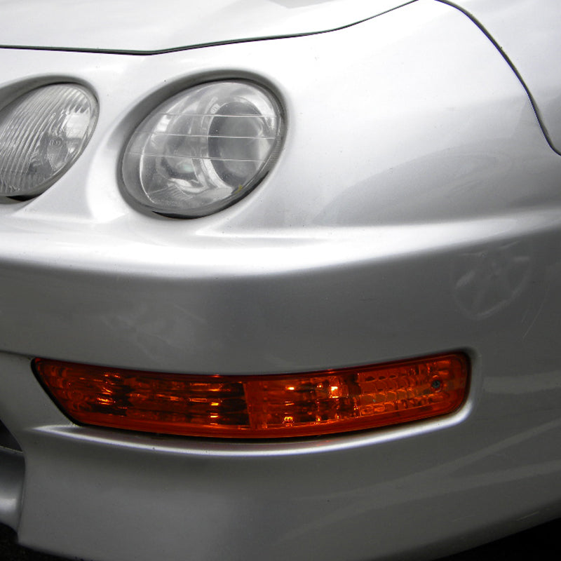 1998-2001 Acura Integra Bumper Lights (Chrome Housing/Amber Lens)