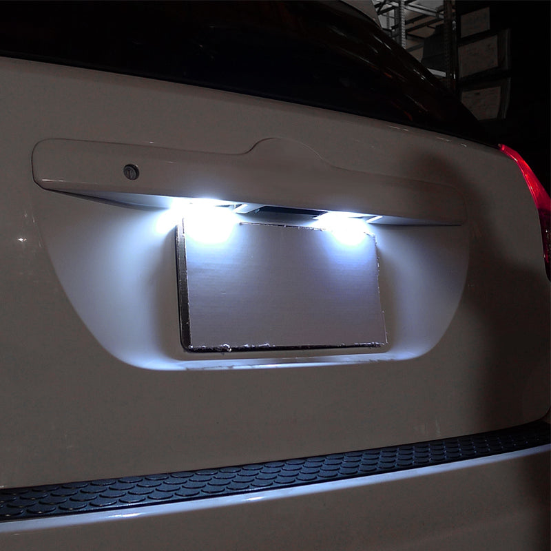 T10 4 SMD Wedge LED License Plate, Side Marker, Lamp Light Bulb - 2PC (White)