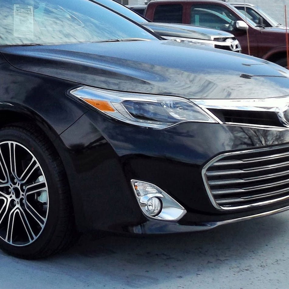 2013-2015 Toyota Avalon H11 Fog Lights Kit w/ Switch & Wiring Harness (Chrome Housing/Clear Lens)