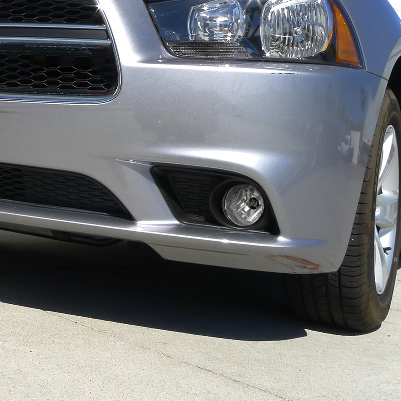 2011-2014 Dodge Charger 12V/35W Fog Lights Kit (Chrome Housing/Clear Lens)