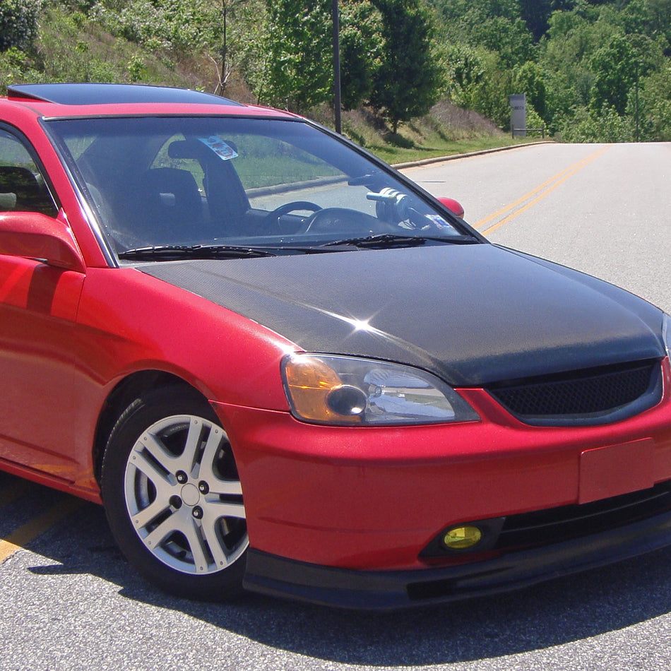 2001-2003 Honda Civic Coupe/Sedan 12V/55W H11 Fog Lights Kit (Chrome Housing/Yellow Lens)