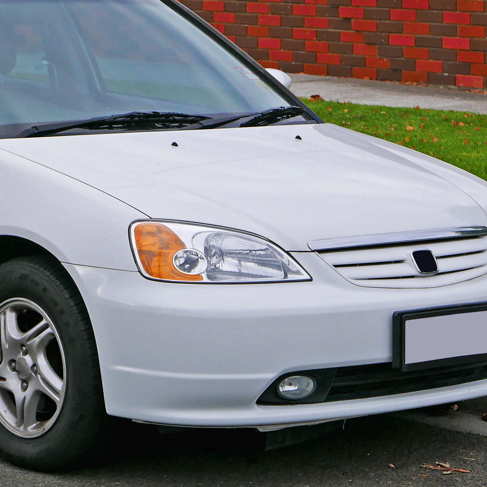 2001-2003 Honda Civic Coupe/Sedan H11 Fog Lights Kit (Chrome Housing/Clear Lens)