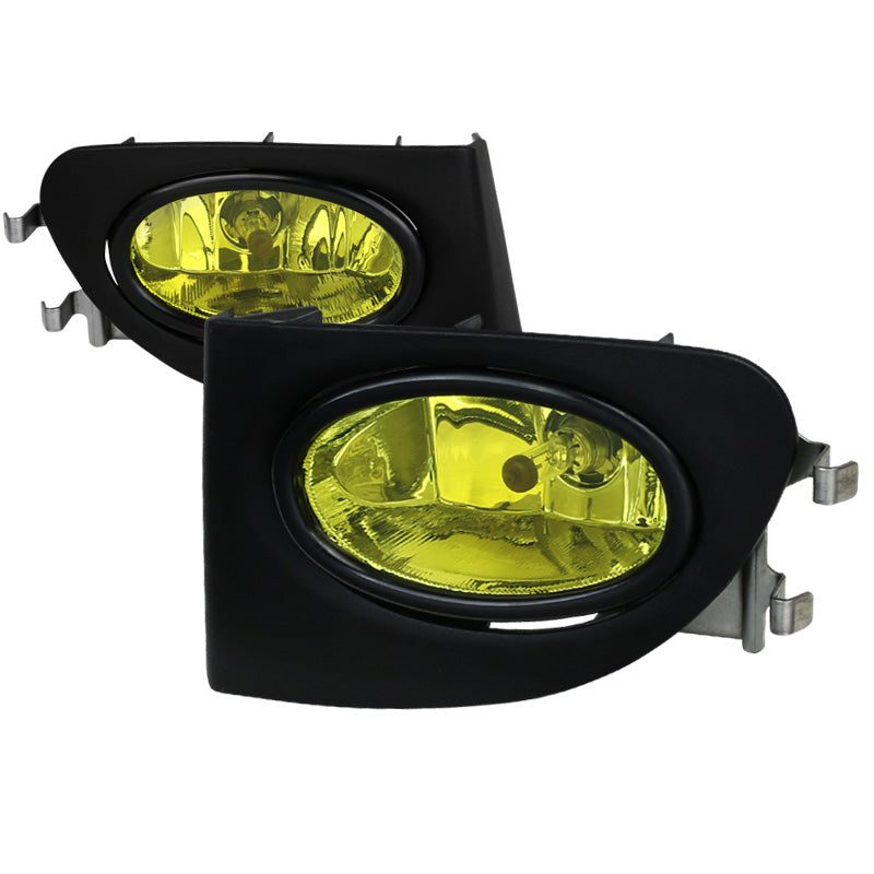 2002-2005 Honda Civic Si Hatchback Ep3 H11 Fog Lights Kit (Chrome Housing/Yellow Lens)