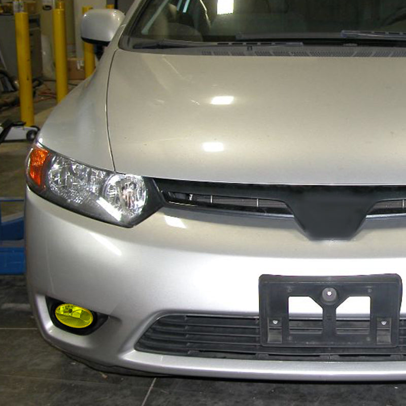 2006-2008 Honda Civic Coupe H11 Fog Lights Kit (Chrome Housing/Yellow Lens)