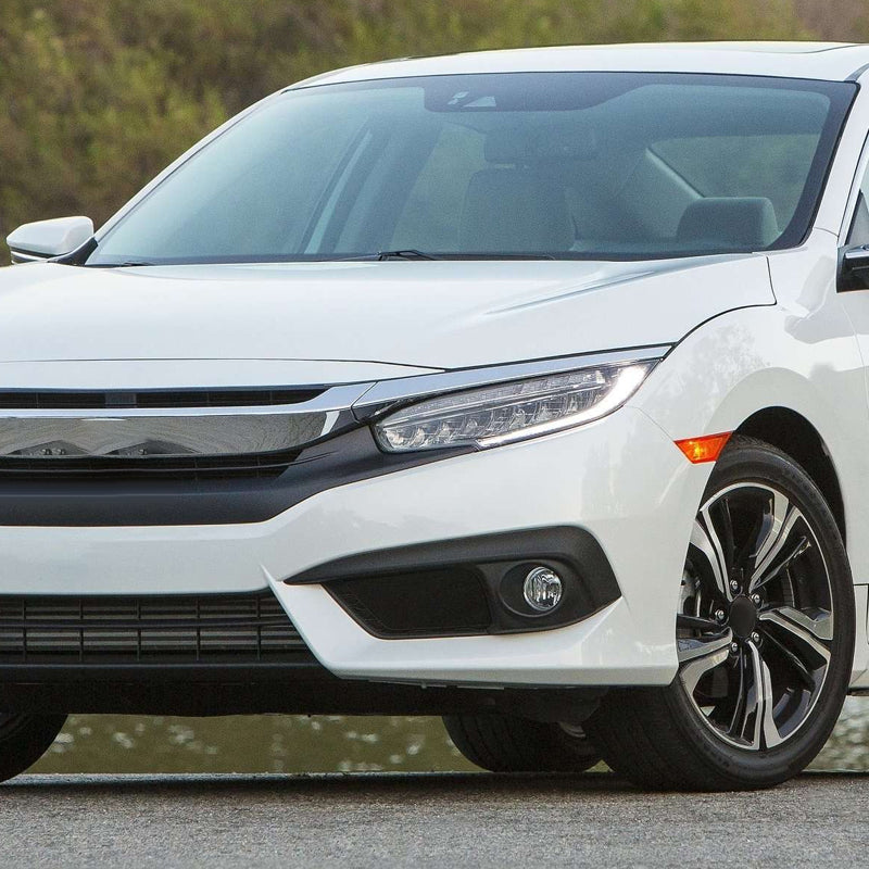 2016-2018 Honda Civic Coupe/Sedan H11 Fog Lights Kit (Chrome Housing/Clear Lens)