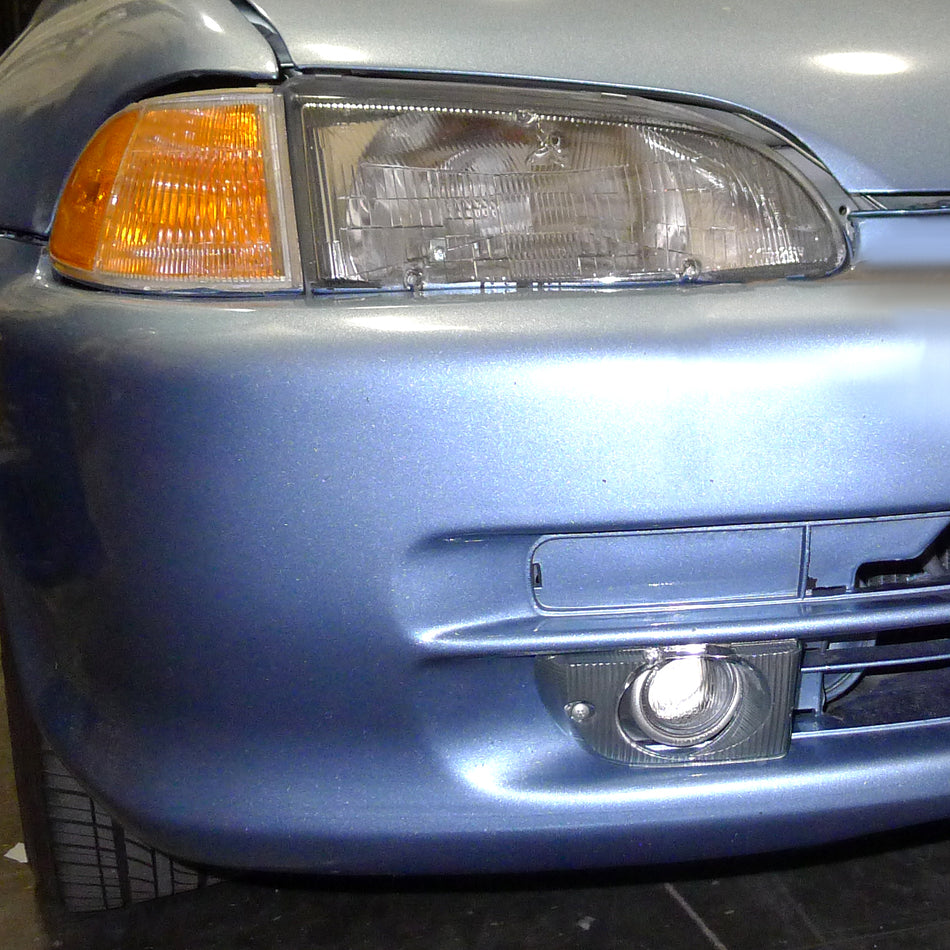 1992-1995 Honda Civic Sedan H3 Fog Lights Kit w/ Switch & Wiring Harness (Chrome Housing/Clear Lens)