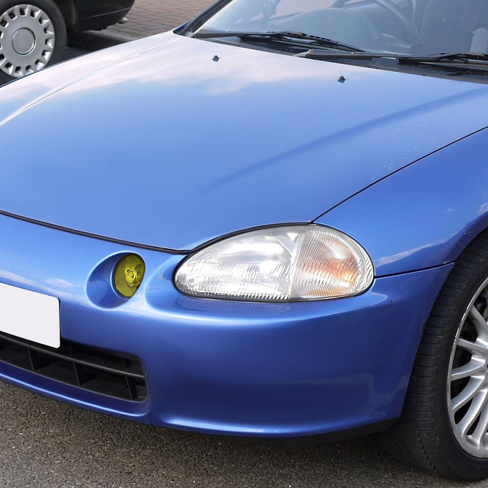 1993-1997 Honda Civic Del Sol Fog Lights (Chrome Housing/Yellow Lens)