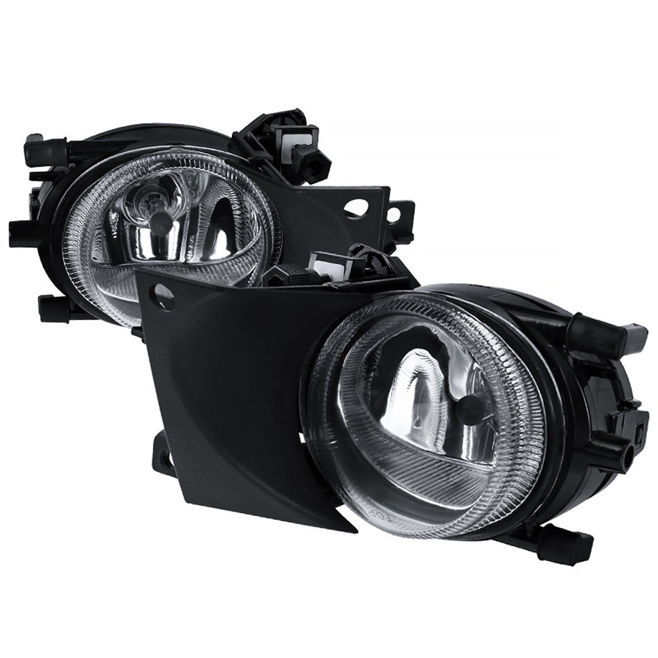2001-2003 BMW E39 5 Series H8 Fog Lights Kit (Chrome Housing/Clear Lens)