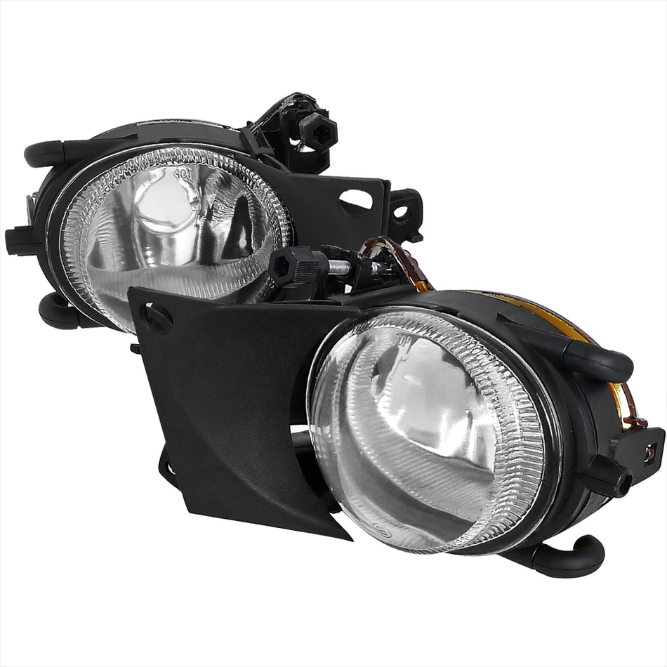 2001-2003 BMW E39 5 Series Fog Lights (Chrome Housing/Clear Lens)