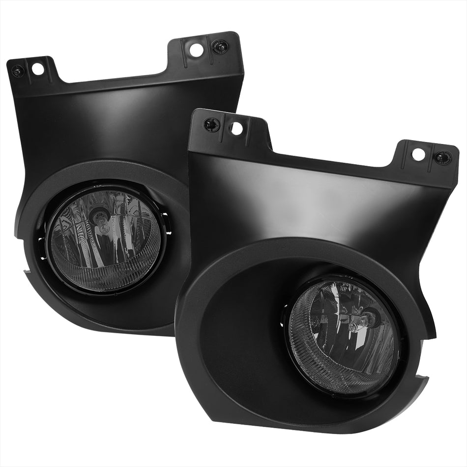 2011-2014 Ford F-150 Fog Light Bezels (Chrome Housing/Smoked Lens)