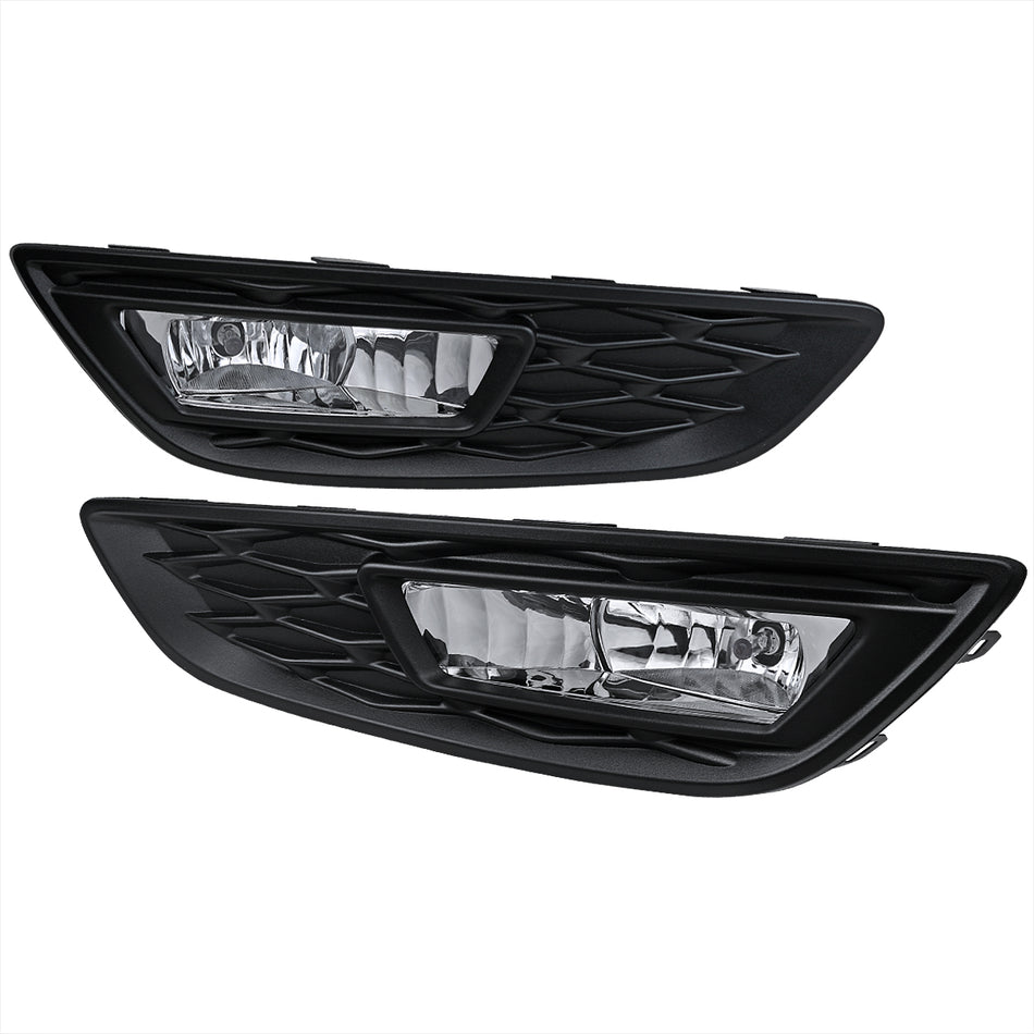 2015-2017 Ford Focus 12V/35W H8 Fog Lights (Chrome Housing/Clear Lens)