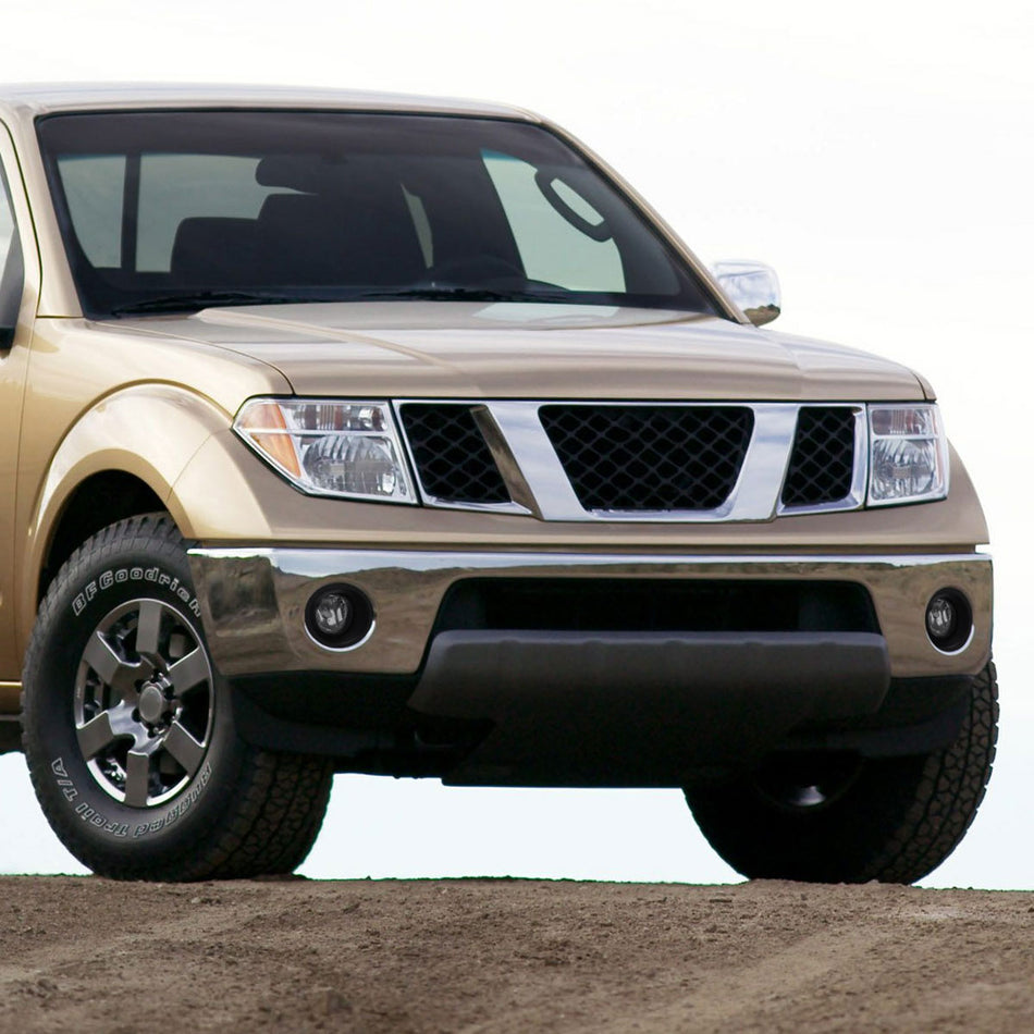 2005-2019 Nissan Frontier H11 Fog Lights Kit w/ Switch & Wiring Harness (Chrome Housing/Clear Lens)