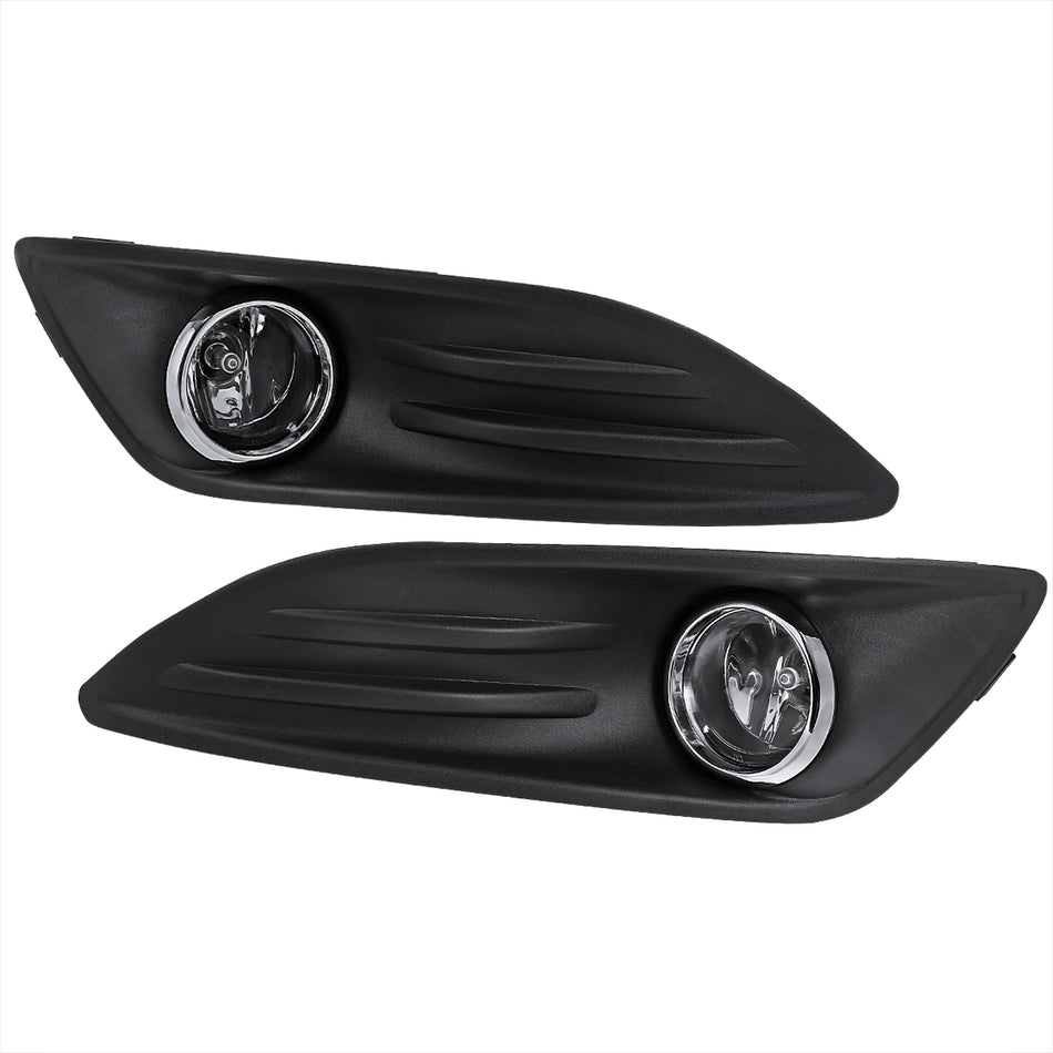 2014-2017 Ford Fiesta H11 Fog Lights Kit (Chrome Housing/Clear Lens)