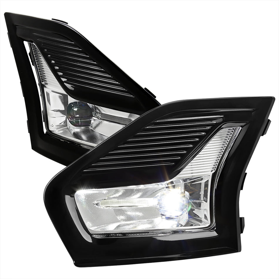 2019-2020 Ford Fusion LED Fog Lights Kit (Chrome Housing/Clear Lens)
