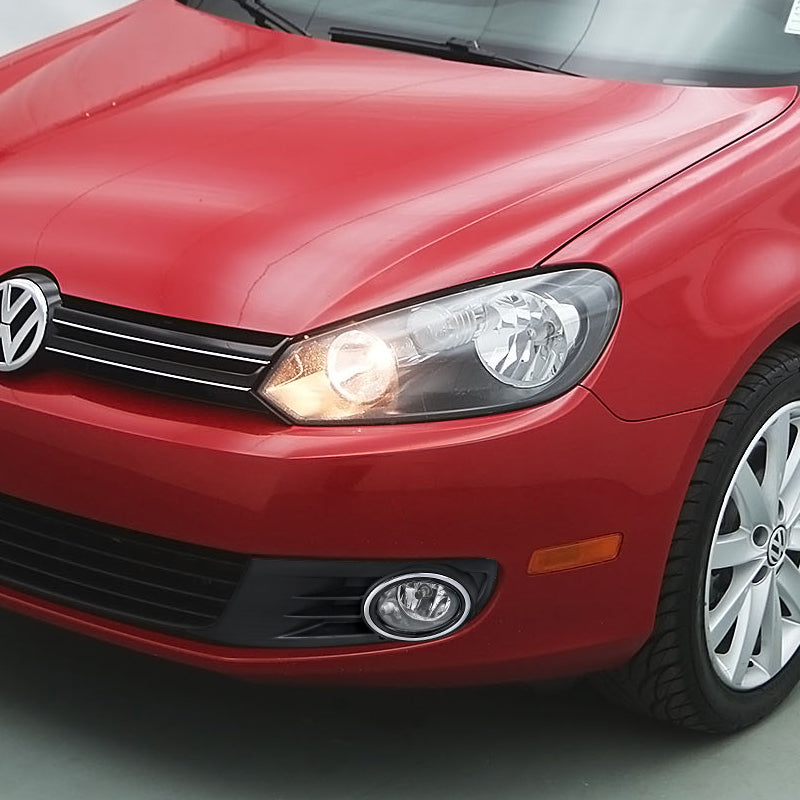 2010-2014 Volkswagen Jetta/Golf Mk6 TDI/TSI 12V/55W 9006 Fog Lights Kit (Chrome Housing/Clear Lens)
