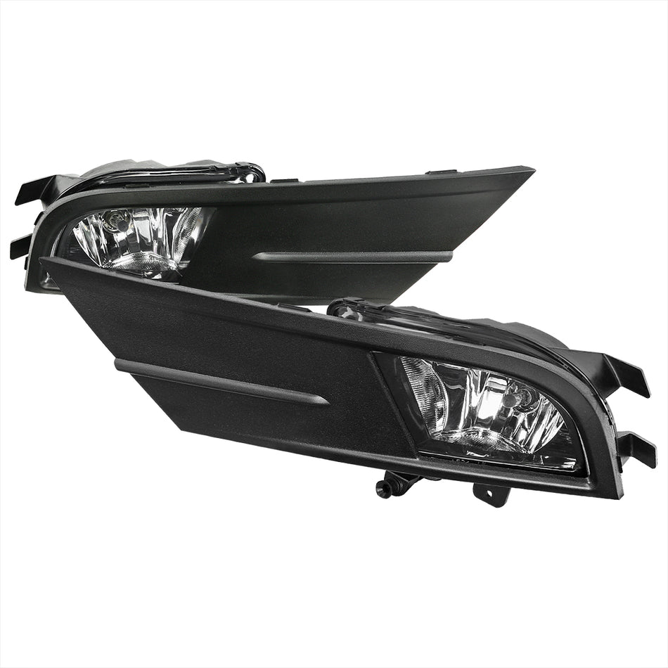 2015-2018 Volkswagen Jetta H8 Fog Lights Kit w/ Switch & Wiring Harness (Chrome Housing/Clear Lens)