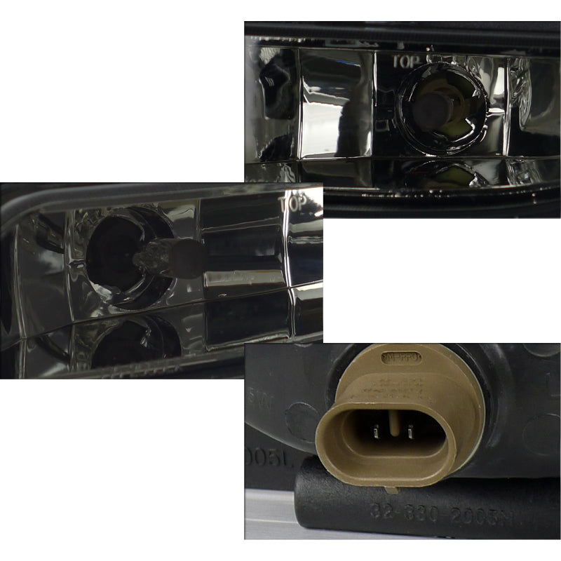 1994-1998 Ford Mustang V6 899 Fog Lights Kit (Chrome Housing/Smoked Lens)