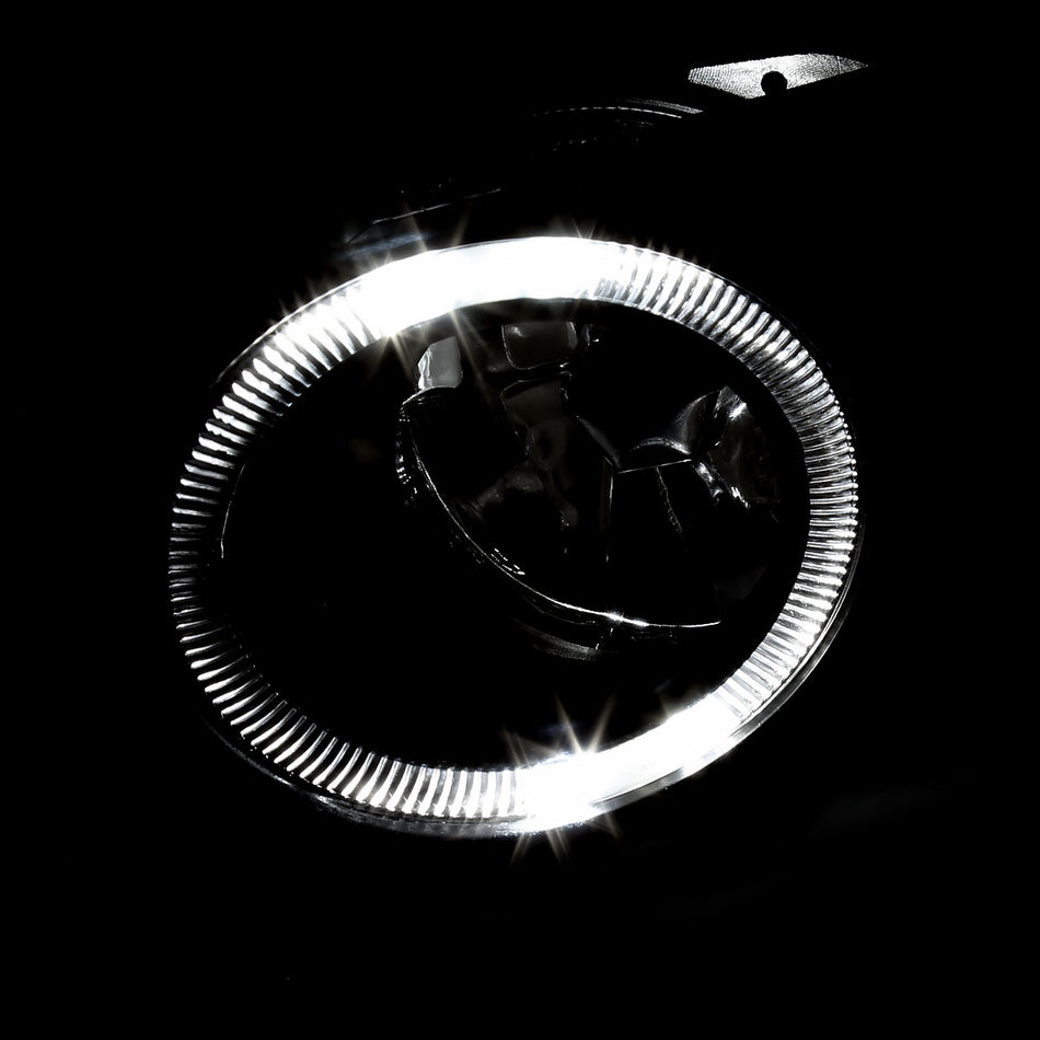 2003-2005 Mazda 6 Sedan H3 Halo Ring Fog Lights Kit (Chrome Housing/Clear Lens)