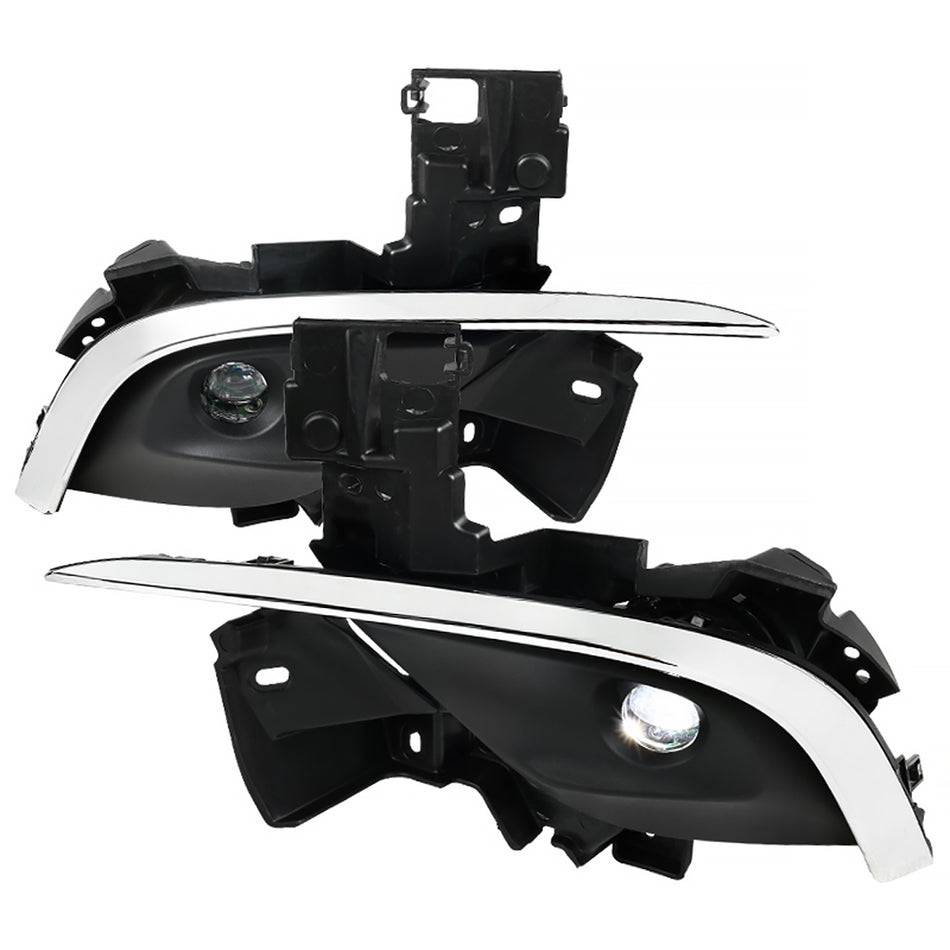 2016-2018 Mazda 6 Sedan 6500K LED Projector Fog Lights Kit (Chrome Housing/Clear Lens)
