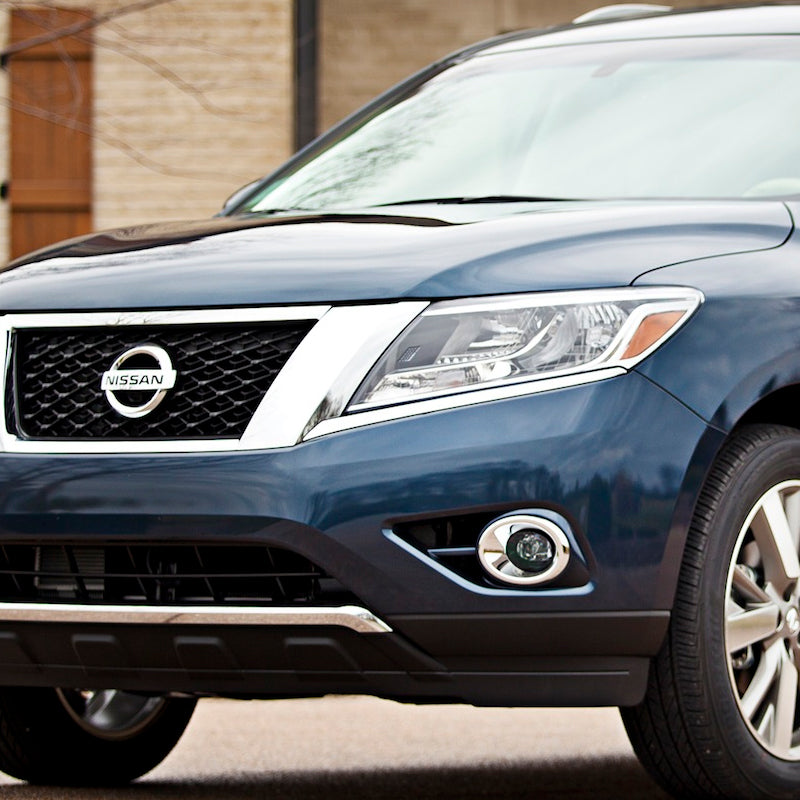 2013-2016 Nissan Pathfinder 6500K LED Projector Bumper Fog Lights Kit (Chrome Housing/Clear Lens)