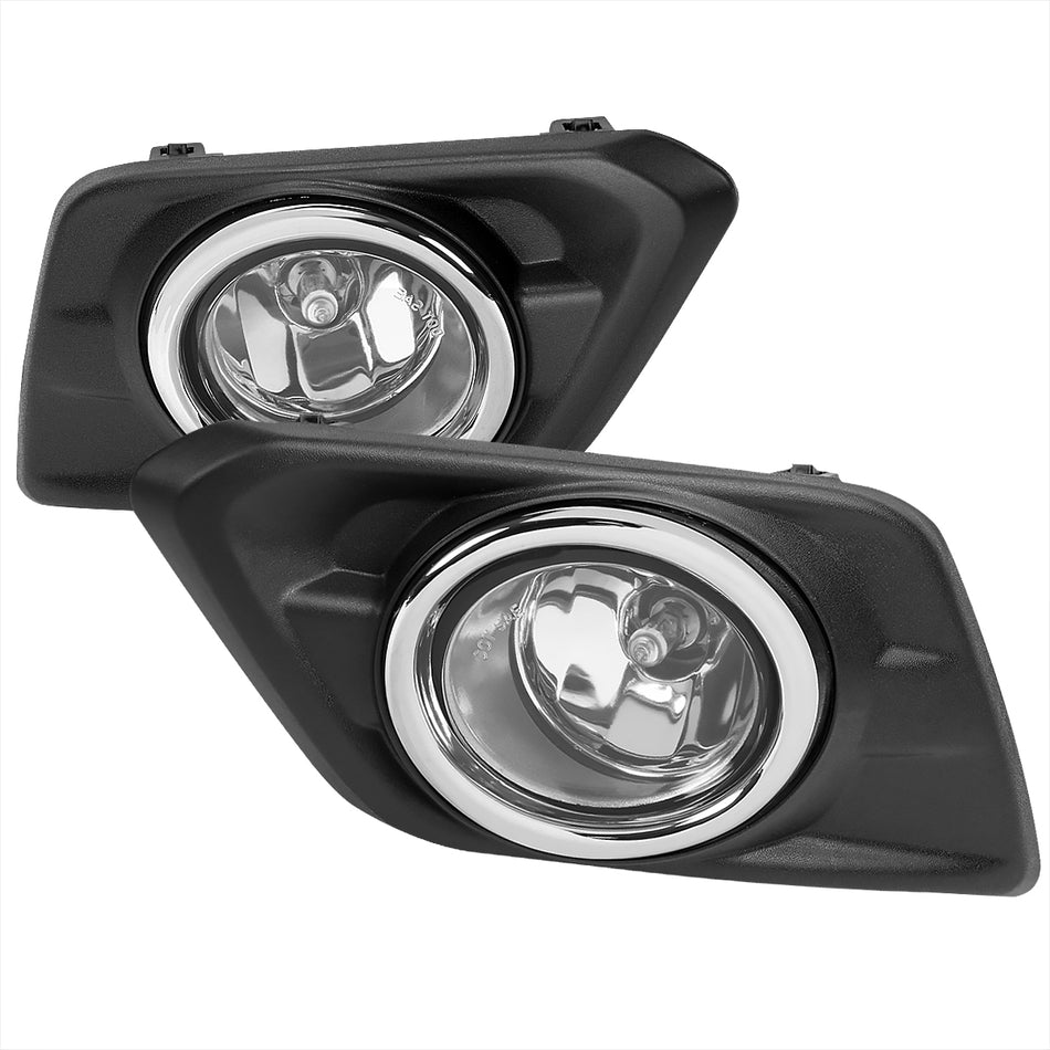 2014-2016 Nissan Rogue H11 Fog Lights Kit w/ Switch & Wiring Harness (Chrome Housing/Clear Lens)