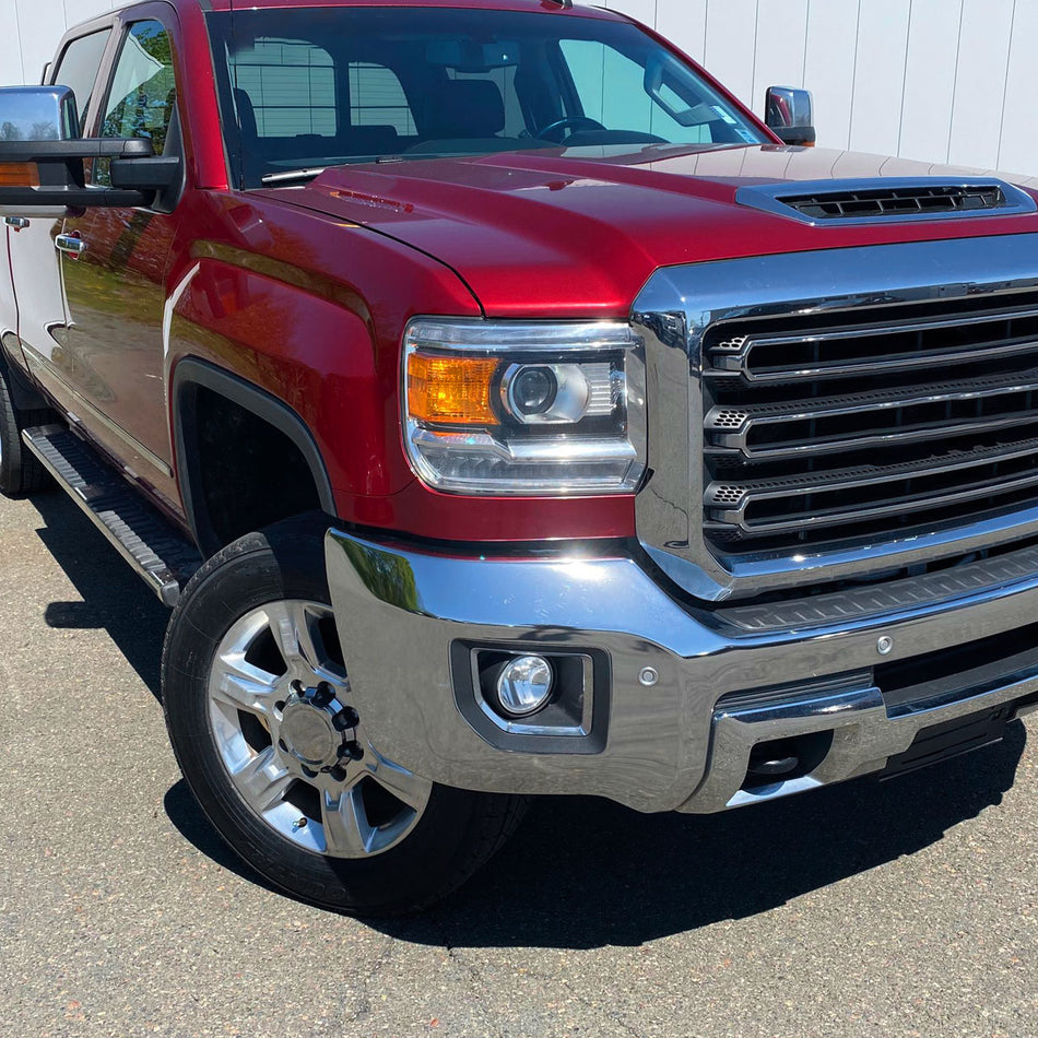 2015-2018 GMC Sierra 2500HD/3500HD PS24W Fog Lights Kit (Chrome Housing/Clear Lens)