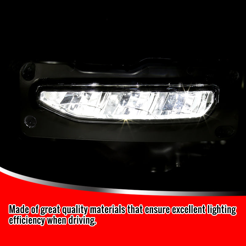 2016-2018 GMC Sierra 1500 6500K LED Fog Lights Kit (Chrome Housing/Clear Lens)