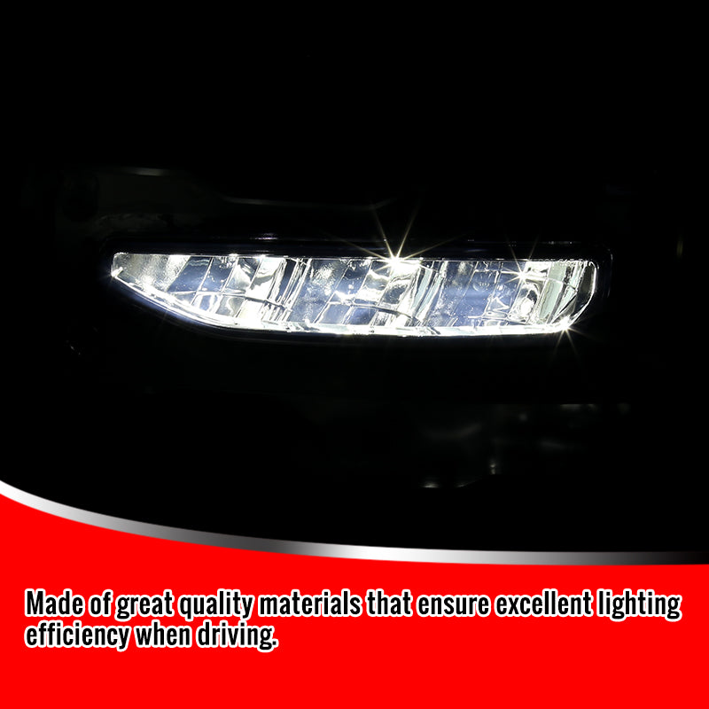 2016-2018 GMC Sierra 1500 6500K LED Fog Lights Kit (Chrome Housing/Smoked Lens)