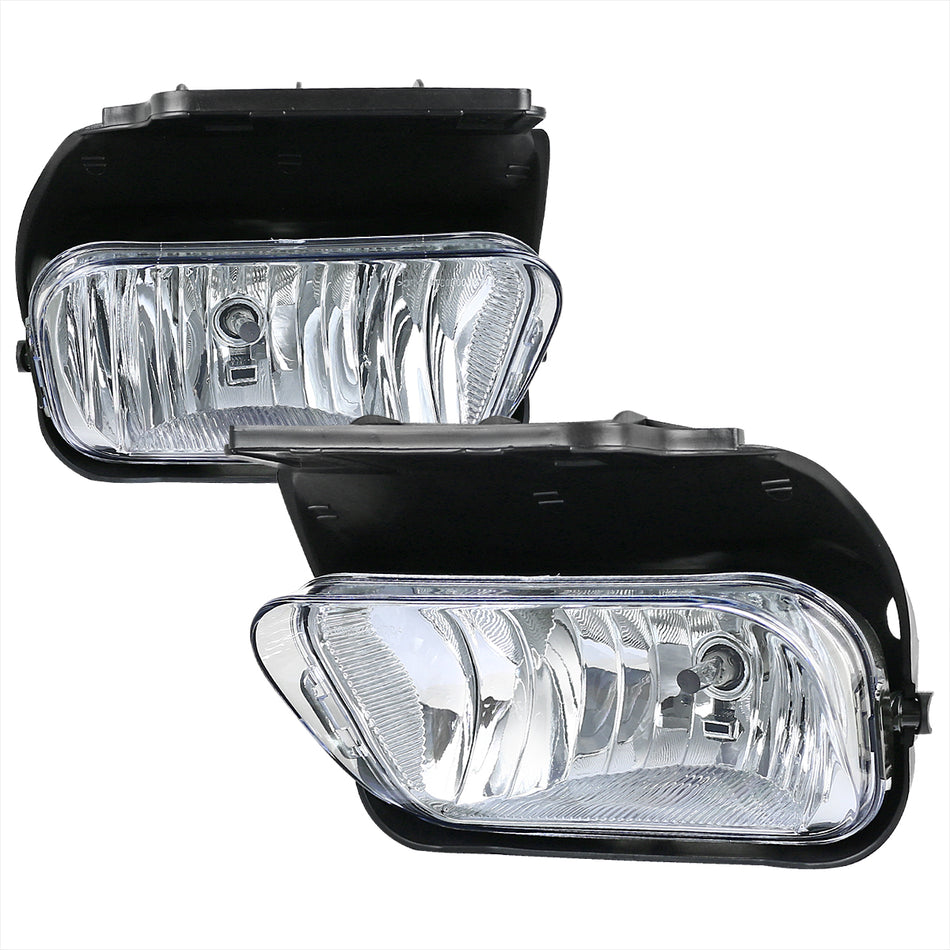 2002-2007 Chevrolet Silverado/Avalanche H10 Fog Lights Wiring Kit (Chrome Housing/Clear Lens)