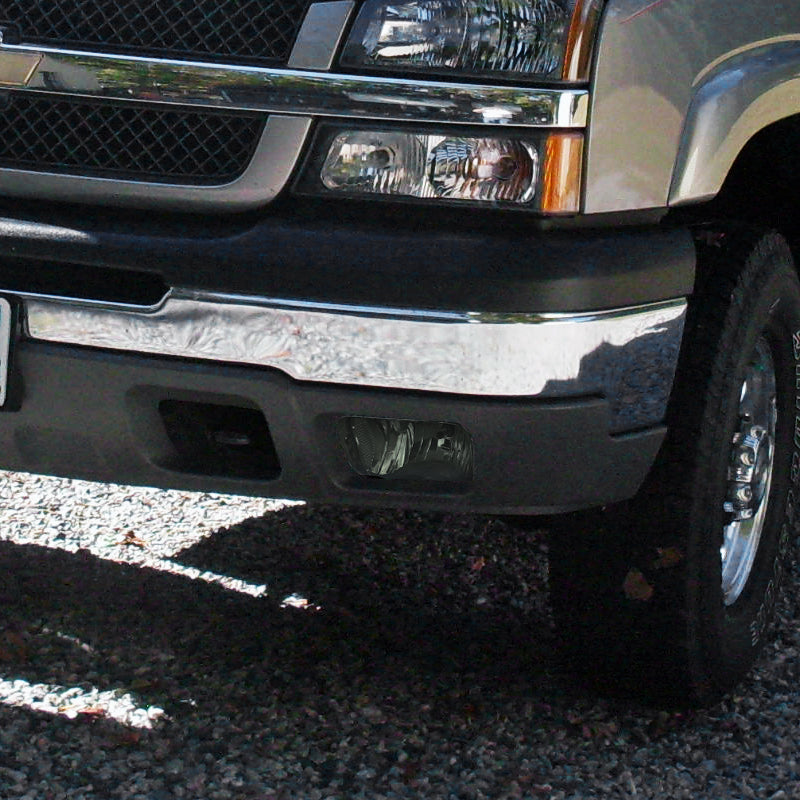2002-2007 Chevrolet Silverado/Avalanche H10 Fog Lights (Chrome Housing/Smoked Lens)