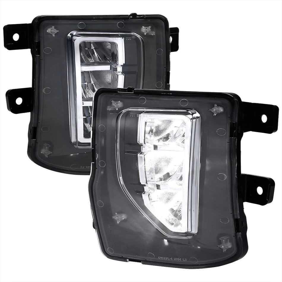 2016-2018 Chevrolet Silverado 1500 LED Fog Lights Kit (Chrome Housing/Clear Lens)
