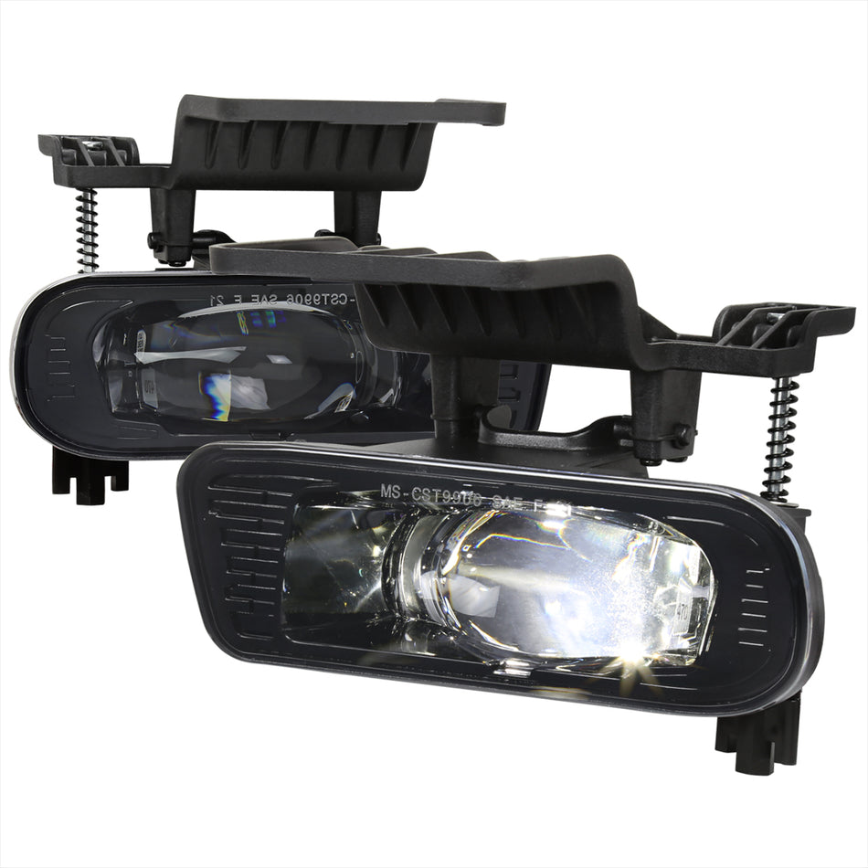 1999-2002 Chevrolet Silverado 1500/2500/2001-2002 Silverado 3500 LED Fog Lights kit (Glossy Black Housing/Clear Lens)