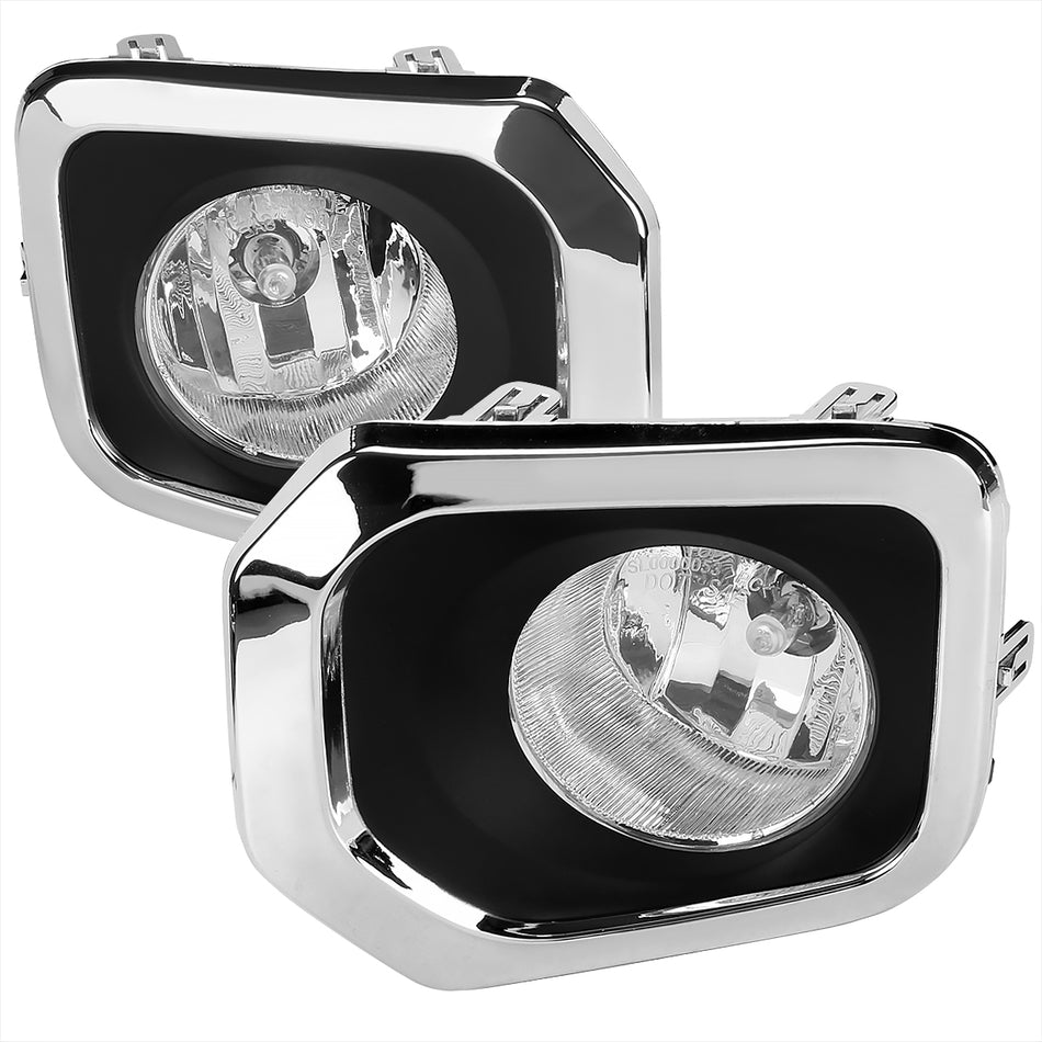 2016-2022 Toyota Tacoma H16 Chrome Bezel Fog Lights Kit (Chrome Housing/Clear Lens)