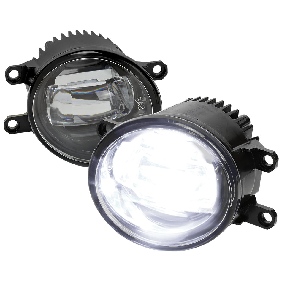 2014-2020 Toyota Tacoma/Tundra/Corolla/Highlander/RAV4 LED Fog Lights (Chrome Housing/Clear Lens)