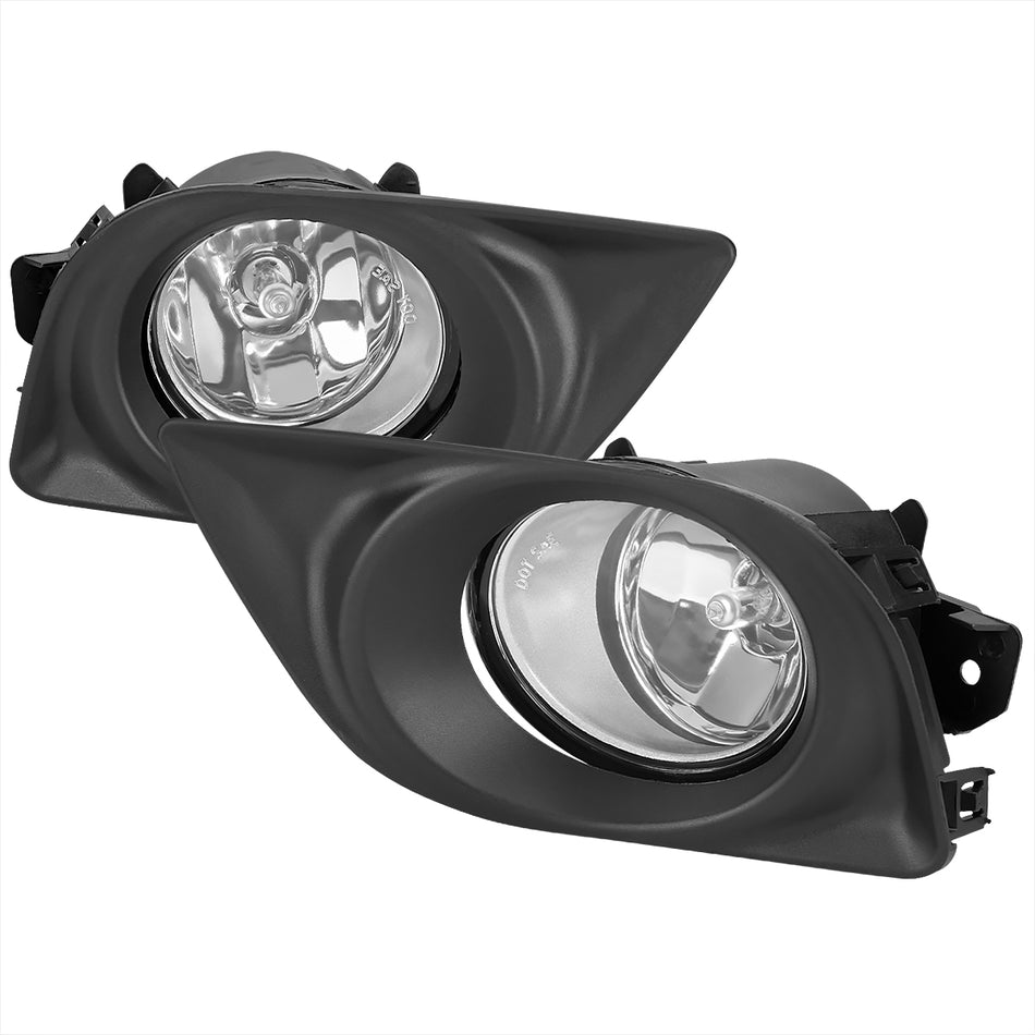2012-2014 Nissan Versa H11 Fog Lights Kit w/ Switch & Wiring Harness (Chrome Housing/Clear Lens)
