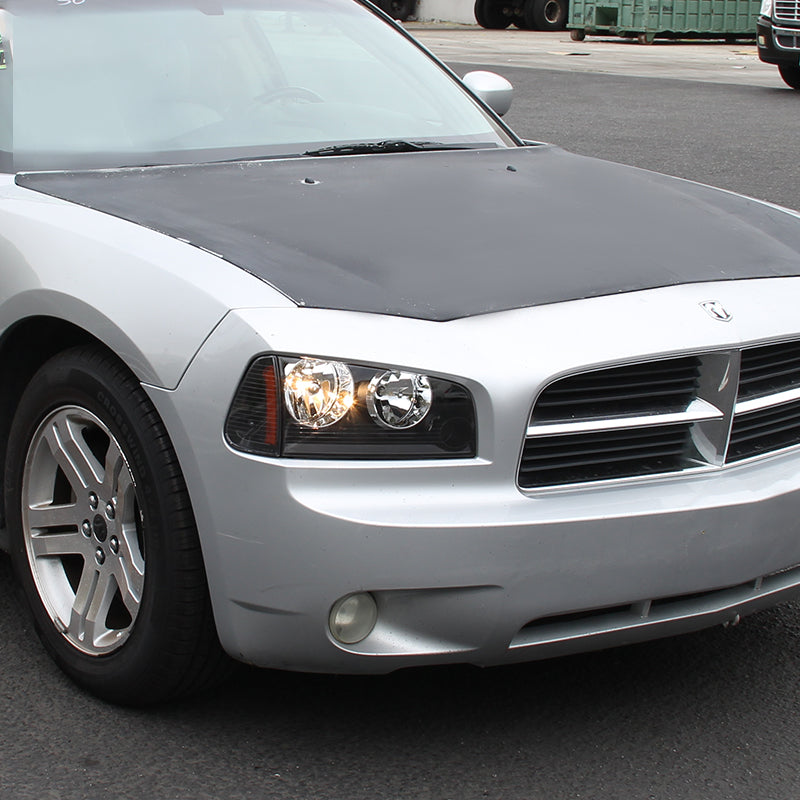 2006-2010 Dodge Charger Factory Style Headlights (Matte Black Housing/Clear Lens)