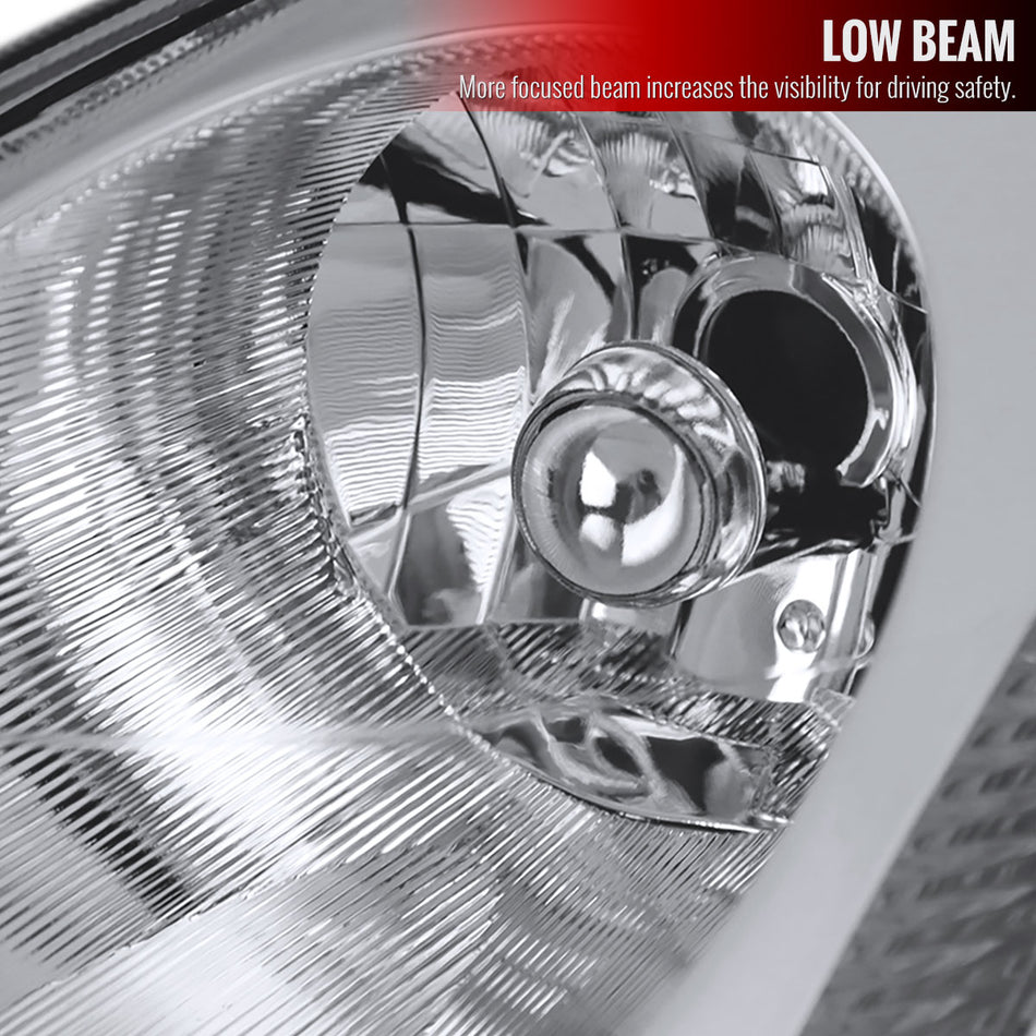 2003-2005 Infiniti G35 Coupe Factory Style Headlights (Chrome Housing/Clear Lens)