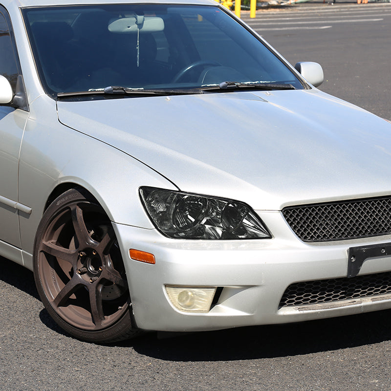 2001-2005 Lexus IS300 Factory Style Crystal Headlights (Chrome Housing/Smoked Lens)