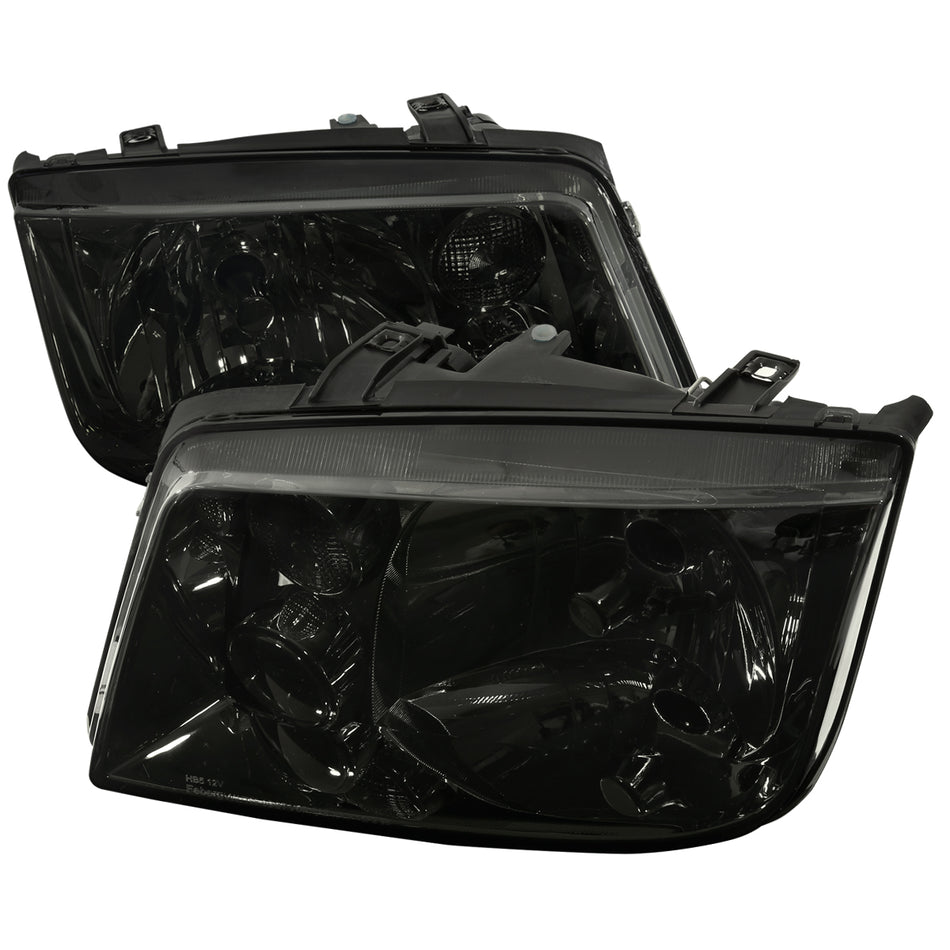1999-2005 Volkswagen Jetta/Bora Mk4 V3 Factory Style Headlights (Chrome Housing/Smoked Lens)